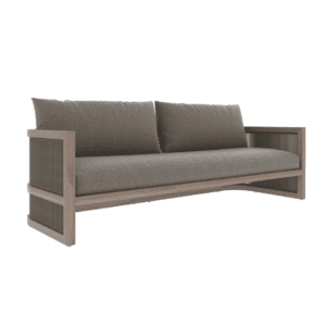 Bali İkili Koltuk – Zebrano Outdoor modern teak dış mekan koltuğu
