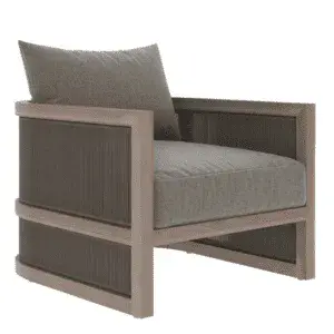 Bali Single Armchair - Zebrano Outdoor teak and rope outdoor armchair