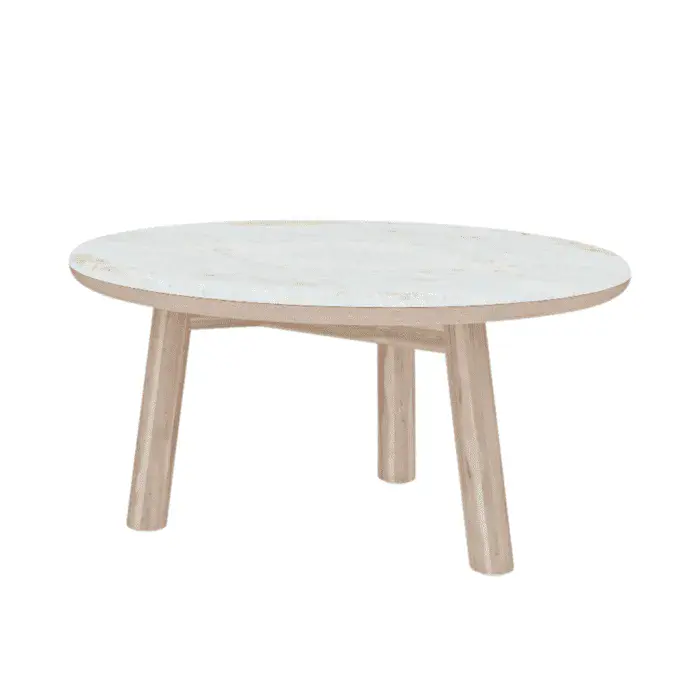 Lotus Outdoor Teak Sehpa - Yuvarlak Dış Mekan Mobilyası - Zebrano