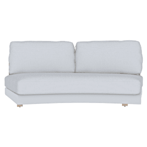 Halfmoon Double Corner Module - Zebrano Outdoor modern outdoor armchair