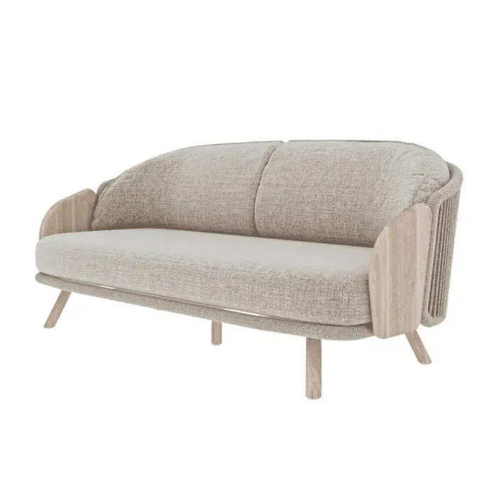 Lotus İkili Koltuk – Zebrano Outdoor dış mekan teak ayaklı koltuk