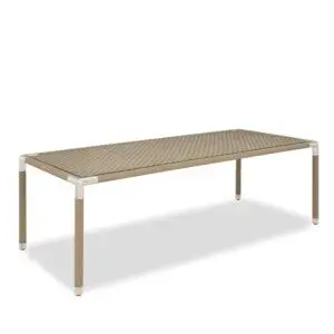 Marina Rope Dining Table - Zebrano Outdoor rope detailed outdoor dining table