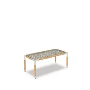 Marina Teak Side Table - Zebrano Outdoor modern teak outdoor coffee table