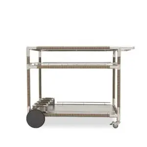 Marina Outdoor Service Trolley - Stainless Steel Outdoor Furniture - Zebrano Outdoor Living