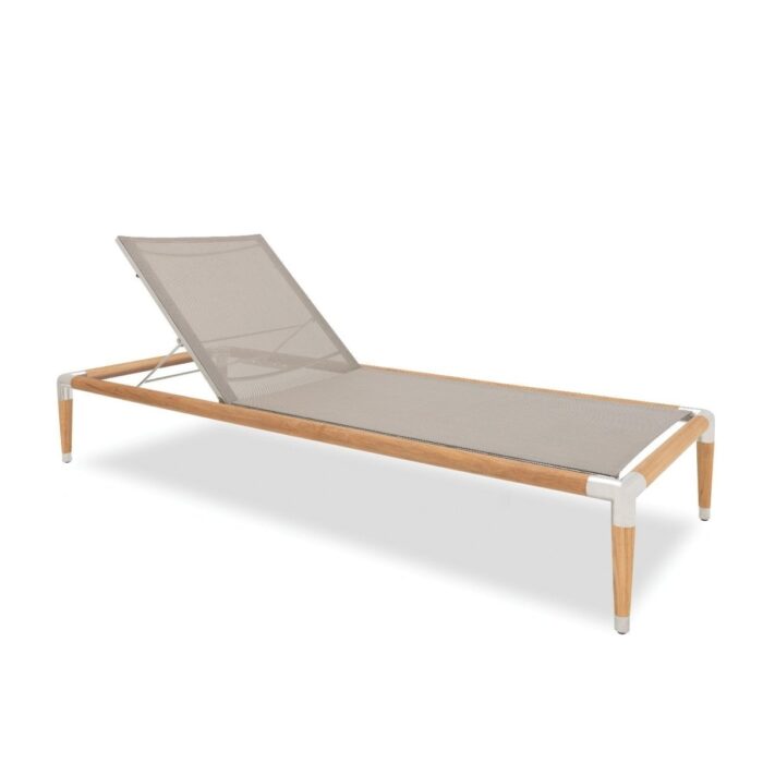 Marina Teak Şezlong – Zebrano Outdoor teak dış mekan şezlong modeli