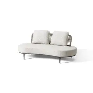 Crown ikili bahçe koltuğu – modern dış mekan oturma grubu Zebrano Outdoor