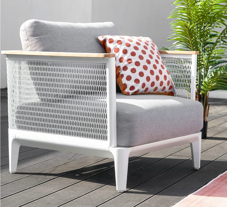 150193.01 Grid mesh sofa set of 4（3）