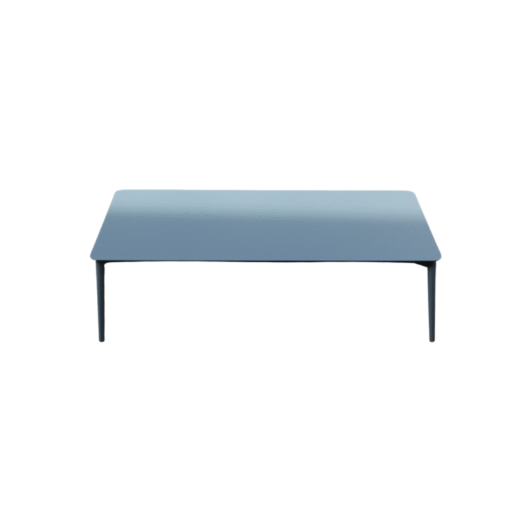 Plum Blossom Orta Sehpa Zebrano Outdoor Siyah Metal Ayaklı Lacivert Tablalı Modern Bahçe Mobilyası