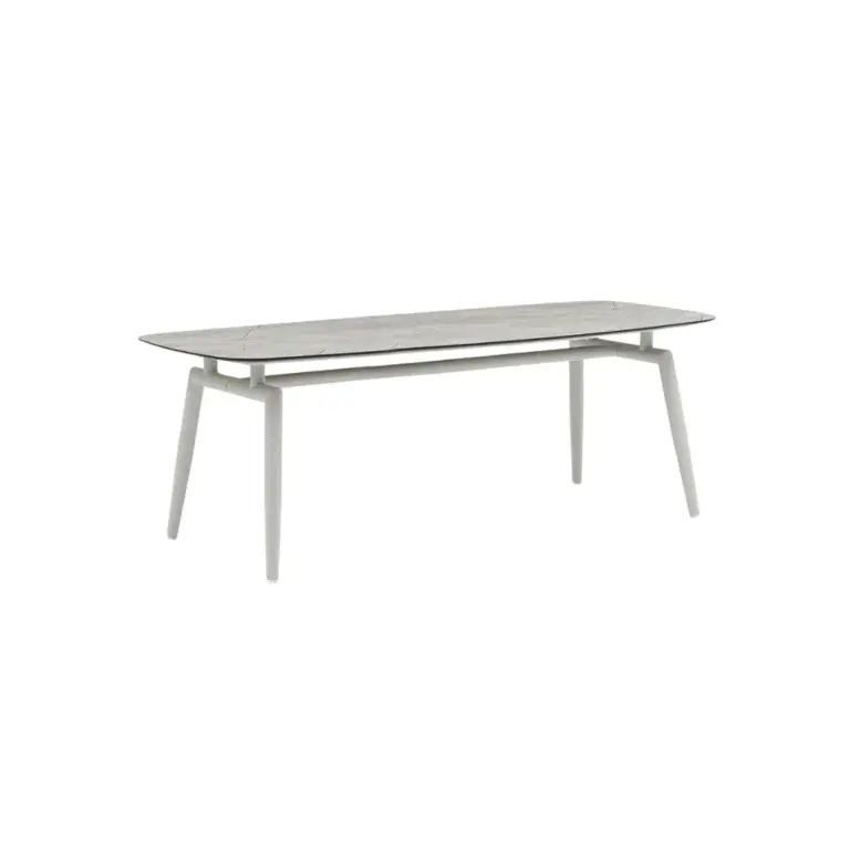 Scoop Masa Zebrano Outdoor Mermer Desenli Minimal Tasarım Modern Bahçe Mobilyası