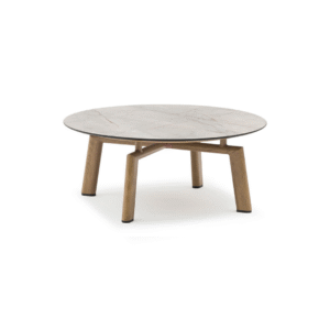 Lounge Orta Sehpa Zebrano Outdoor Modern Yuvarlak Tasarım Bahçe Mobilyası