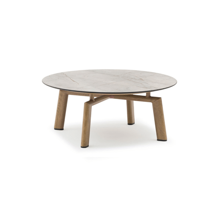 Lounge Orta Sehpa Zebrano Outdoor Modern Yuvarlak Tasarım Bahçe Mobilyası